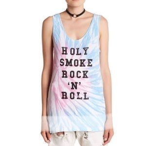 ONE TEASPOON HOLY SMOKE ROCK N ROLL TIE DYE TANK